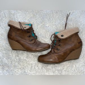 Blowfish Heeled Fur Wedges